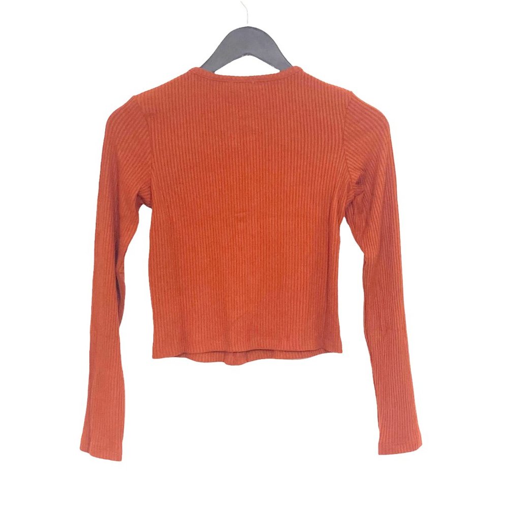 Leset Alex Long Sleeve Snap Down Top LT0404 Rust - Picture 3 of 5